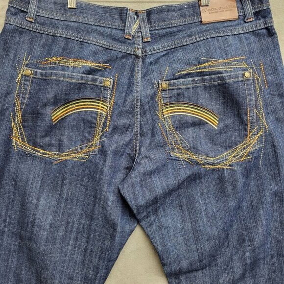 Tool Brand Jeans 44x32 Embroidered Rainbow Skater‎ Baggy Grunge Y2K - Picture 2 of 10